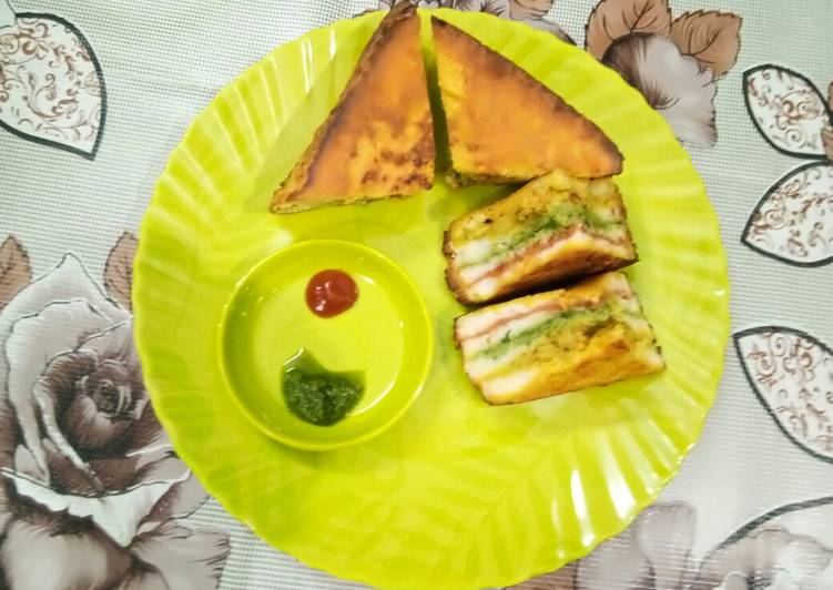 Simple Way to Prepare Favorite Three colors sandwich