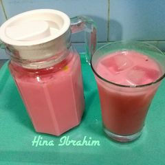 A picture of RoohAfza Milk Drink.