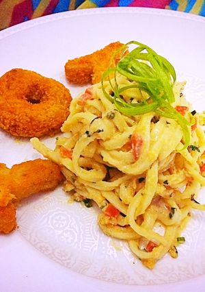 Foto resep Egg Salted Fettuccini