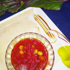 A picture of Beetroot peas kurma.