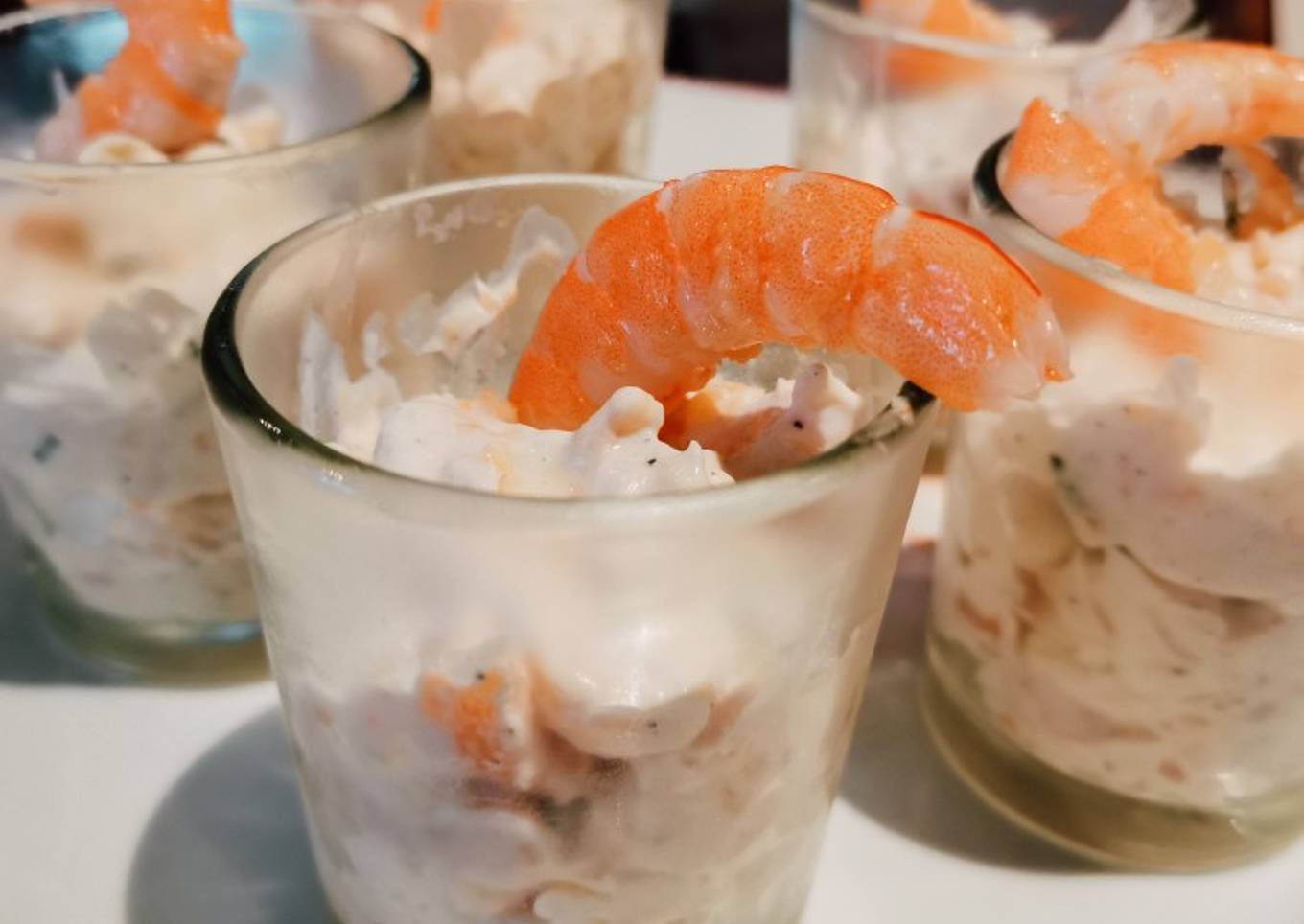 Verrines mascarpone et saumon