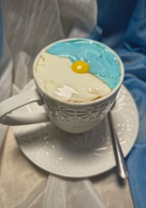 Una foto de Como Hacer Un Buen Café A La Argentina 💙🤍💙 Con Crema