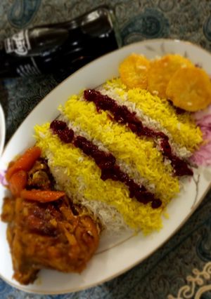 عکسی از دستور آلبالو پلو 🍒😋