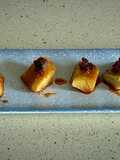 Bocados de manzana y sobrasada