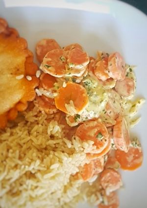 Une photo de Carottes persillées à la crème et l'ail