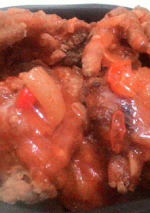 Foto resep Ayam tepung saos pedas bawang bombay