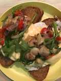 Sarapan: Sourdough Bread with eggs and rocket salad