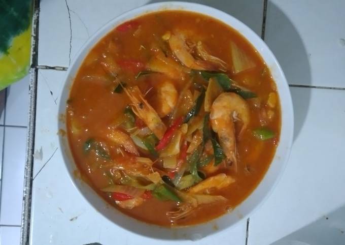 Cara Gampang Membuat Udang saos padang mama yoan Anti Gagal