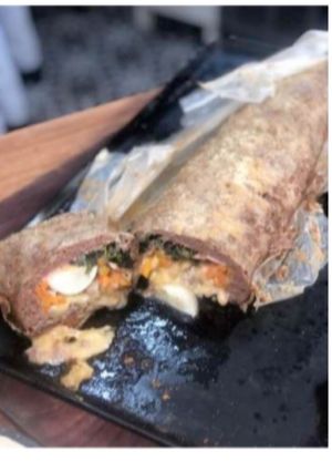 Una foto de Pan de carne relleno😋