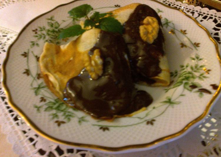 Diós-almás-csokis palacsinta