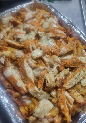 A picture of Rasta Pasta with Chicken.