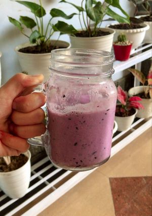 Foto resep Blueberry & green apple smoothies 🍏