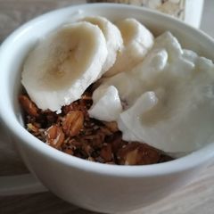 A picture of Microwave Granola in mug.