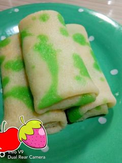 Foto resep Dadar gulung isi kelapa parut