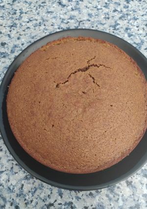 Una foto de Bizcocho de calabaza, coco y chocolate