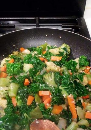 A picture of My Vegan recipe.