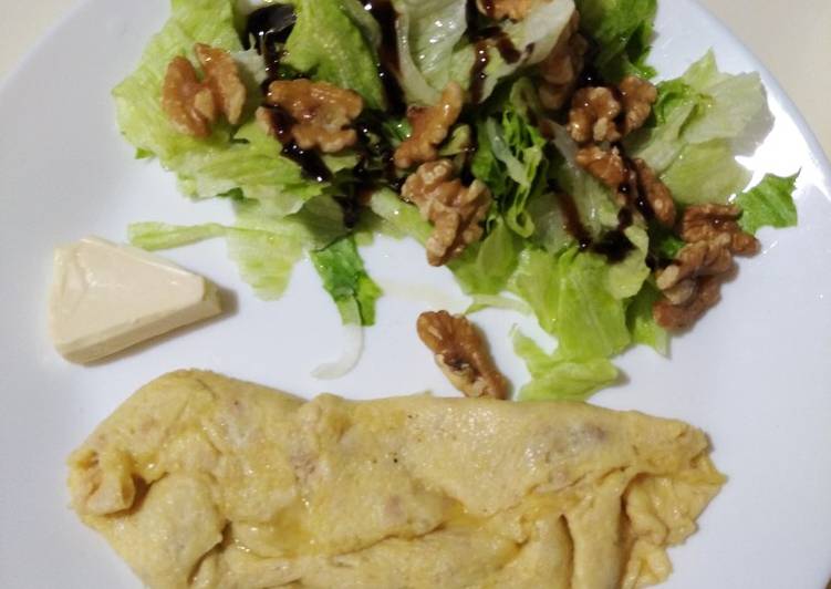 Tortilla francesa cremosa🧡 con atún