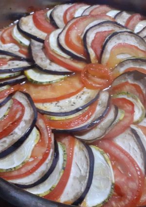 Una foto de Plato ratatouille