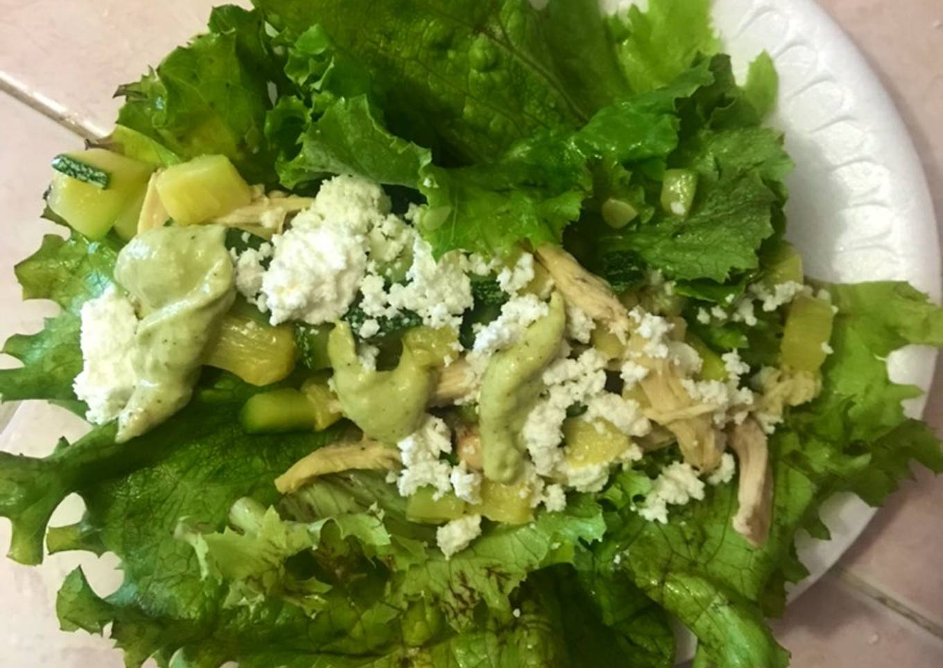 Tacos de calabaza con pechuga versión fit