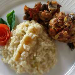Una foto de Risotto a la parmesana