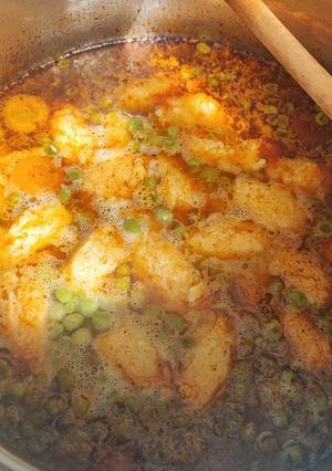 Zöldborsó leves, extrán finom grízgaluskával recept fotója