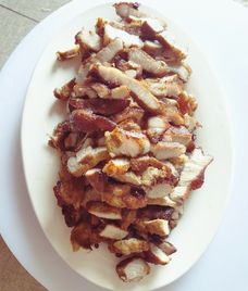 thịt lợn nạc vai chiên