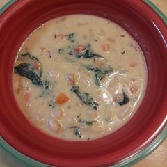 A picture of Creamy White Bean Soup.