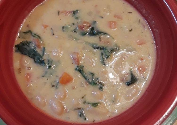 Homemade Creamy White Bean Soup