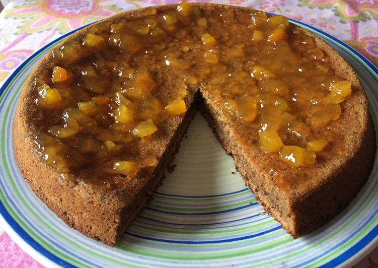 Bizcocho de manzana, almendras y semillas