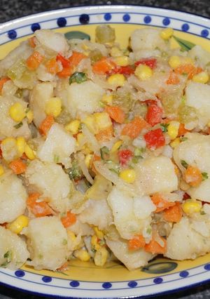 A picture of Potato Salad with Citrus Dressing.