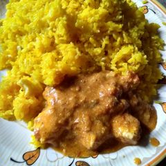 A picture of Basonti pullav.