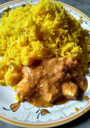 A picture of Basonti pullav.