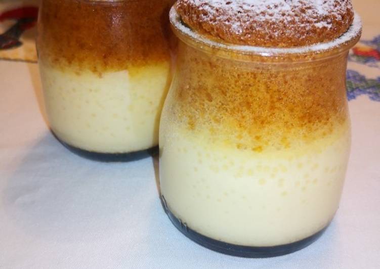 Flan japonés con bizcocho kasutera