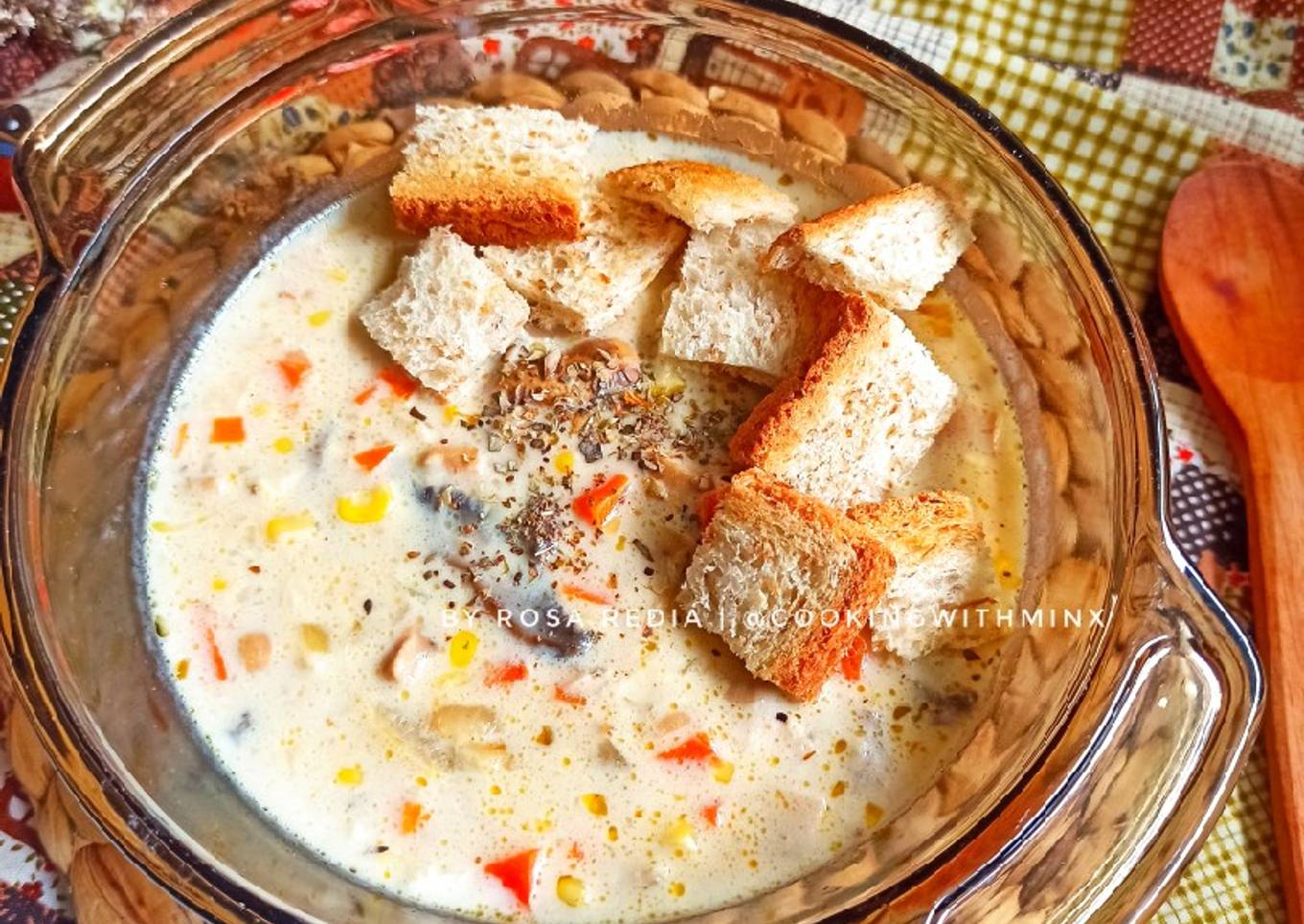 Cream Soup/ Krim Sup Jagung dan Jamur