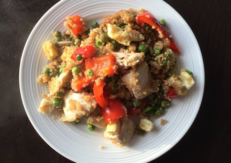 Easiest Way to Prepare Super Quick Homemade Chicken fried quinoa