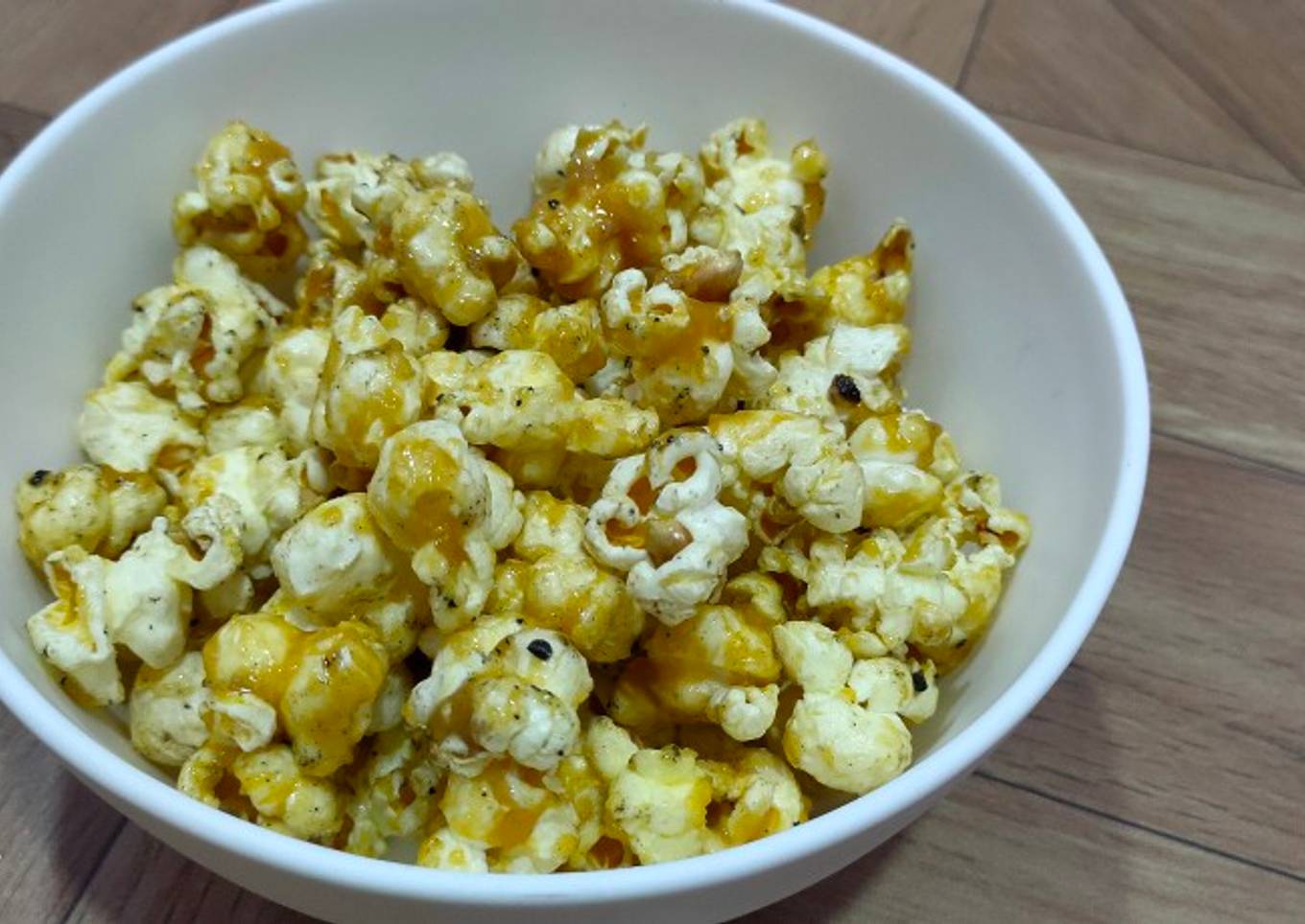 Popcorn caramel coffe