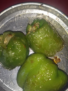 A picture of Stuffed Paneer Capsicum.
