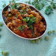 A picture of Baingan ka bharta.