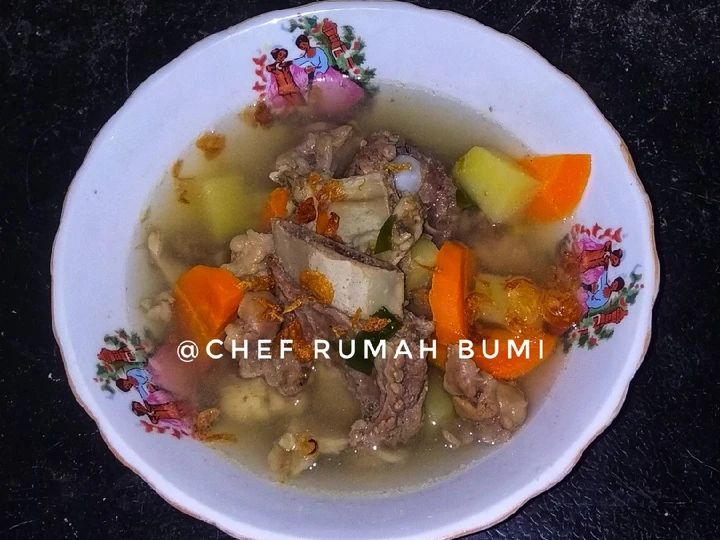 Langkah Mudah untuk Menyiapkan Resep 4. Sop Bebalung Sapi sayuran Anti Ribet, Sempurna