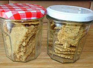 Une photo de Crackers à l'aquafaba (vegan)