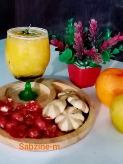 عکسی از دستور موکتل سیب. موز. پرتقال🍎🍌🍊