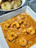Langostinos cremosos al Pedro Ximénez
