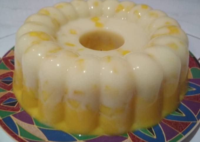 Resep Puding jagung lapis nangka susu Resep Puding jagung lapis nangka susu