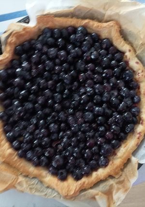 Une photo de Tarte aux myrtilles et miel