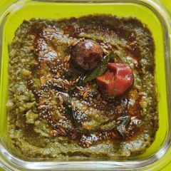 A picture of Ambadi/Gongura/Sorrel leaves Chutney.