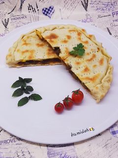 عکسی از دستور فوکاچیا با بادمجان وپیاز ایتالیایی(Fukachia) 🇮🇹
