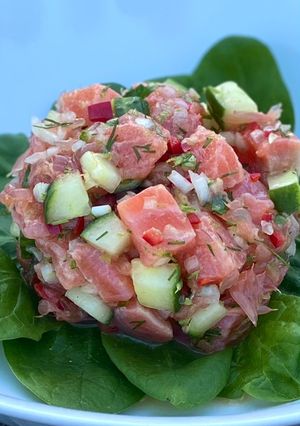 A picture of Bibury Trout Ceviche.
