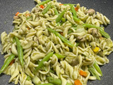 青醬四季豆螺旋麵