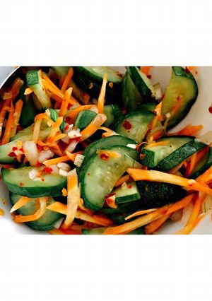 Hình của món Dưa leo muối cay.