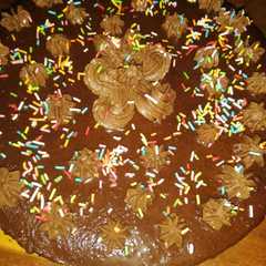 Una foto de Pastel sencillo de chocolate
